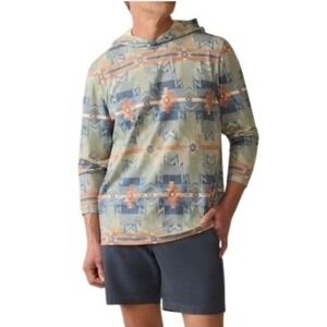 Faherty Mens XXL Doug Good Feather Shorelite UPF Hoodie DayBreak Star Nation